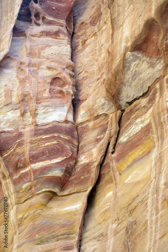 rock formation in the desert in Jordan