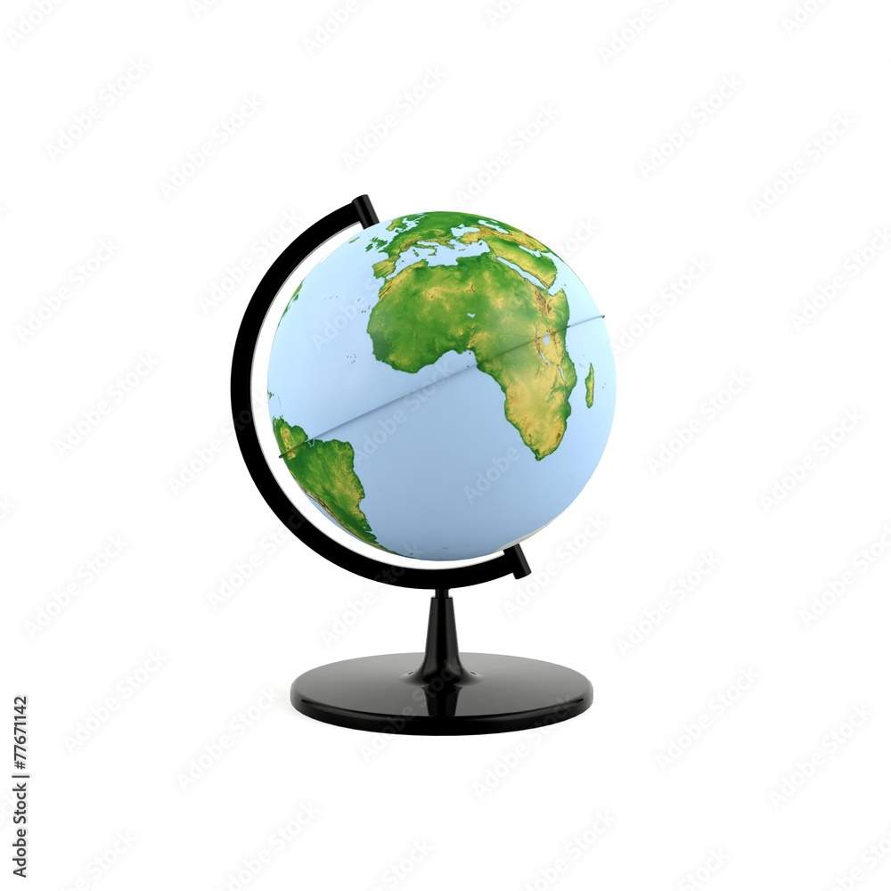 Terrestrial globe isolated on white background Terrestrial globe isolated on white background