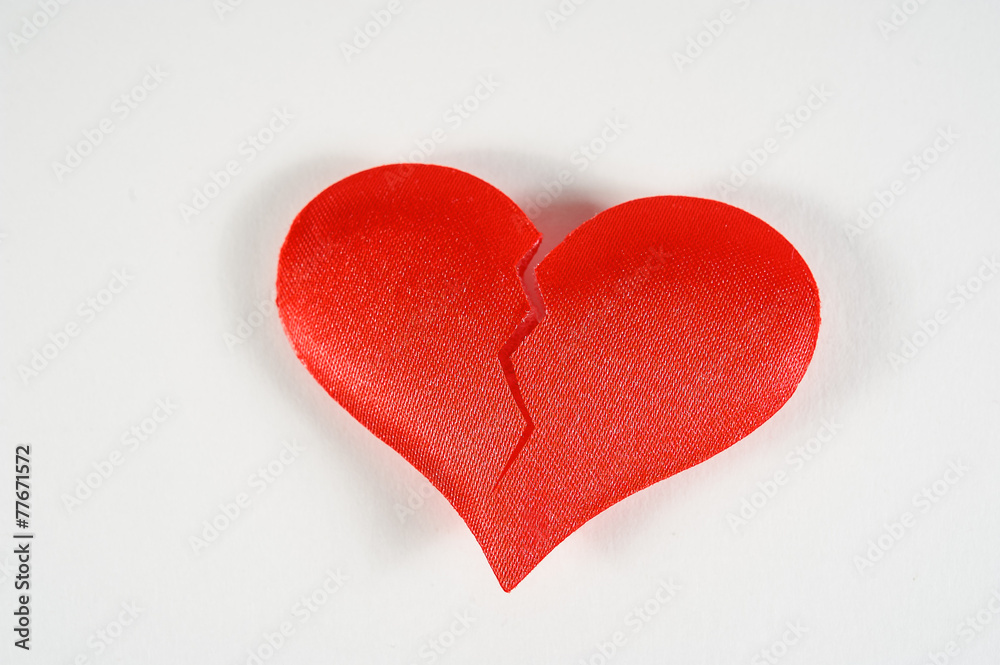 broken heart on white background broken heart on white background