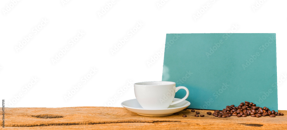 Obraz premium coffee cup and chalk board