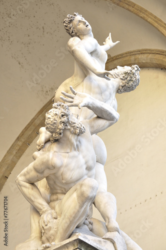 Rape of the Sabines sculpture, Florence, Italy photo