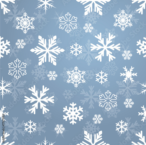 Snow flake repetitive pattern vector