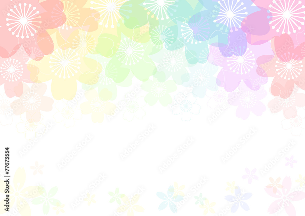 パステルカラーの桜背景 Stock Vector Adobe Stock