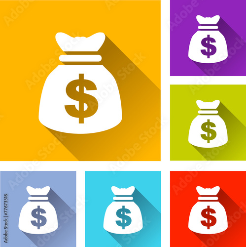dollar bag icons