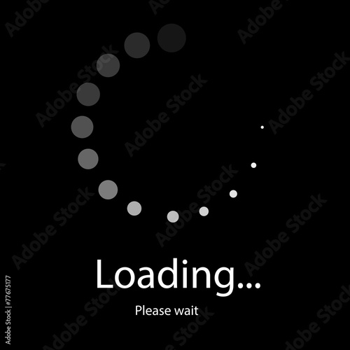 Loading sign vector