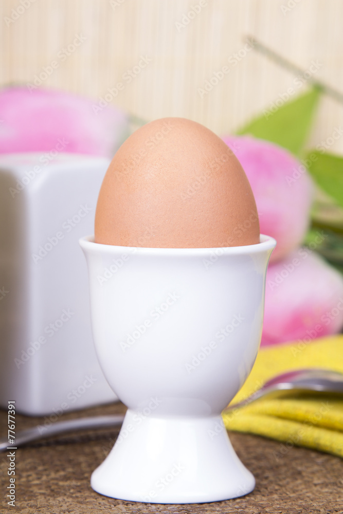 Easter breakfast - soft boiled eggs Easter breakfast - soft boiled eggs