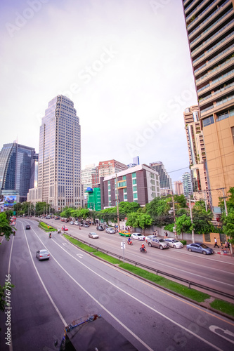 BANGKOK, THAILAND, 4 AUGUST 2014, Traffic on a road in the city