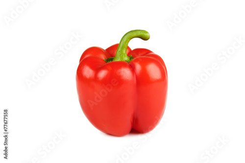 Red pepper isolated on white background