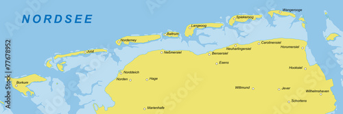 Ostfriesland in gelb und blau photo