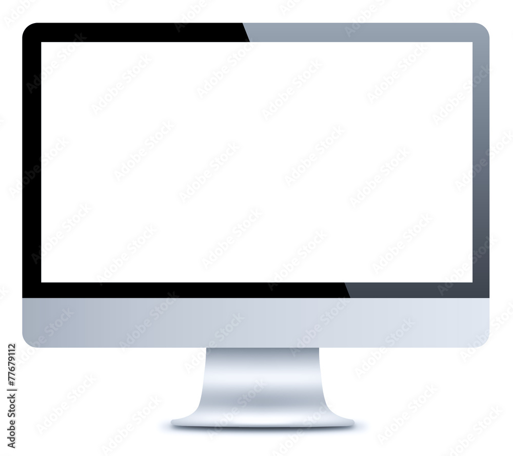 Modern LCD computer monitor (LCD display panel) isolated Modern LCD computer monitor (LCD display panel) isolated