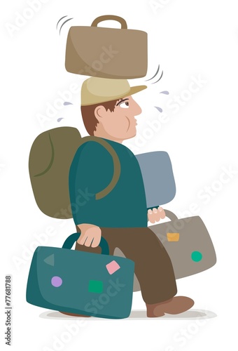 overloaded luggage