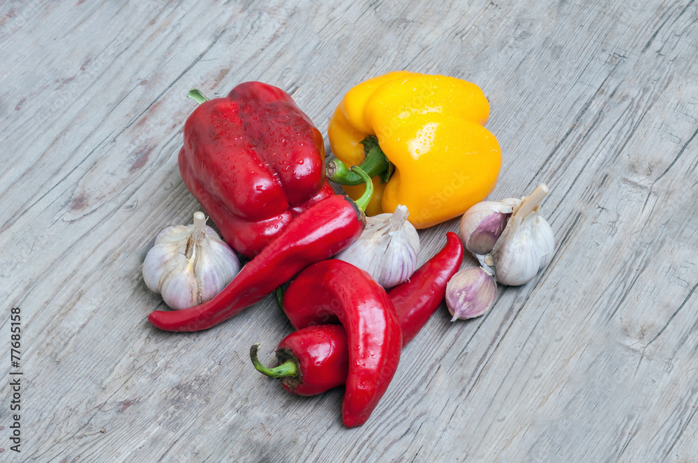 peppers and garlic peppers and garlic
