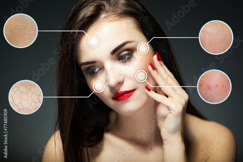Beauty face concept, anti aging procedures