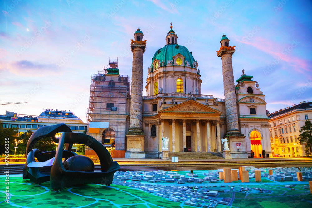 St. Charles's Church (Karlskirche) in Vienna, Austria