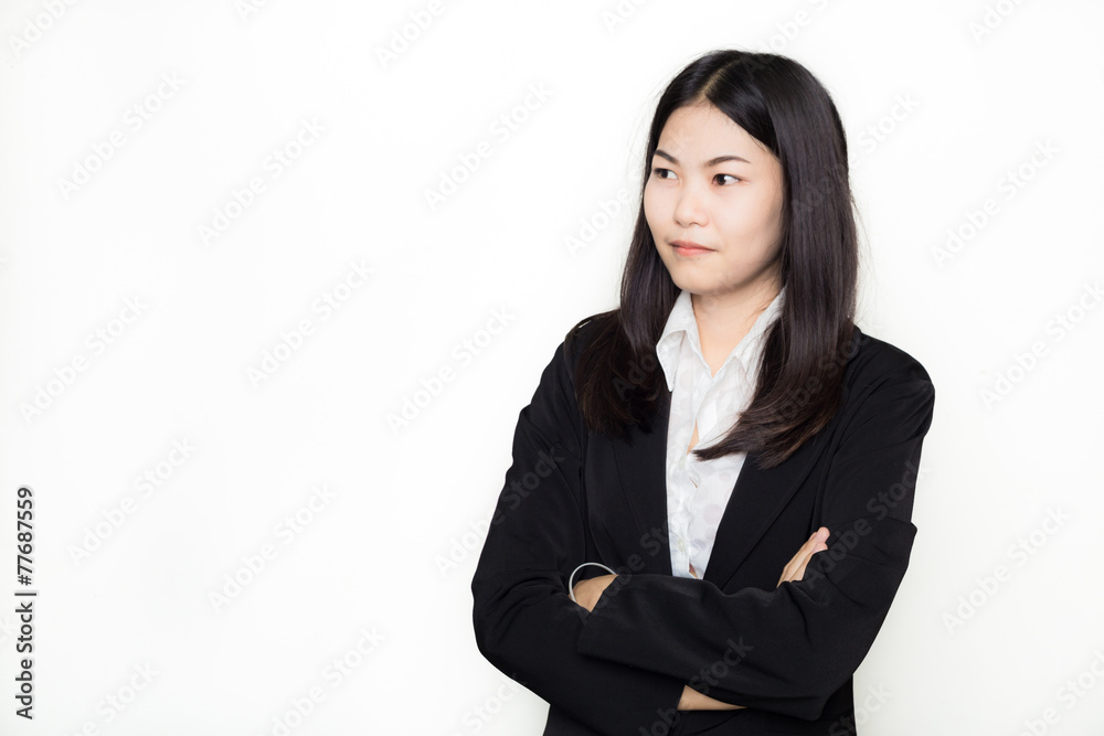 Portrait of beautiful young asian woman thinking. Portrait of beautiful young asian woman thinking.
