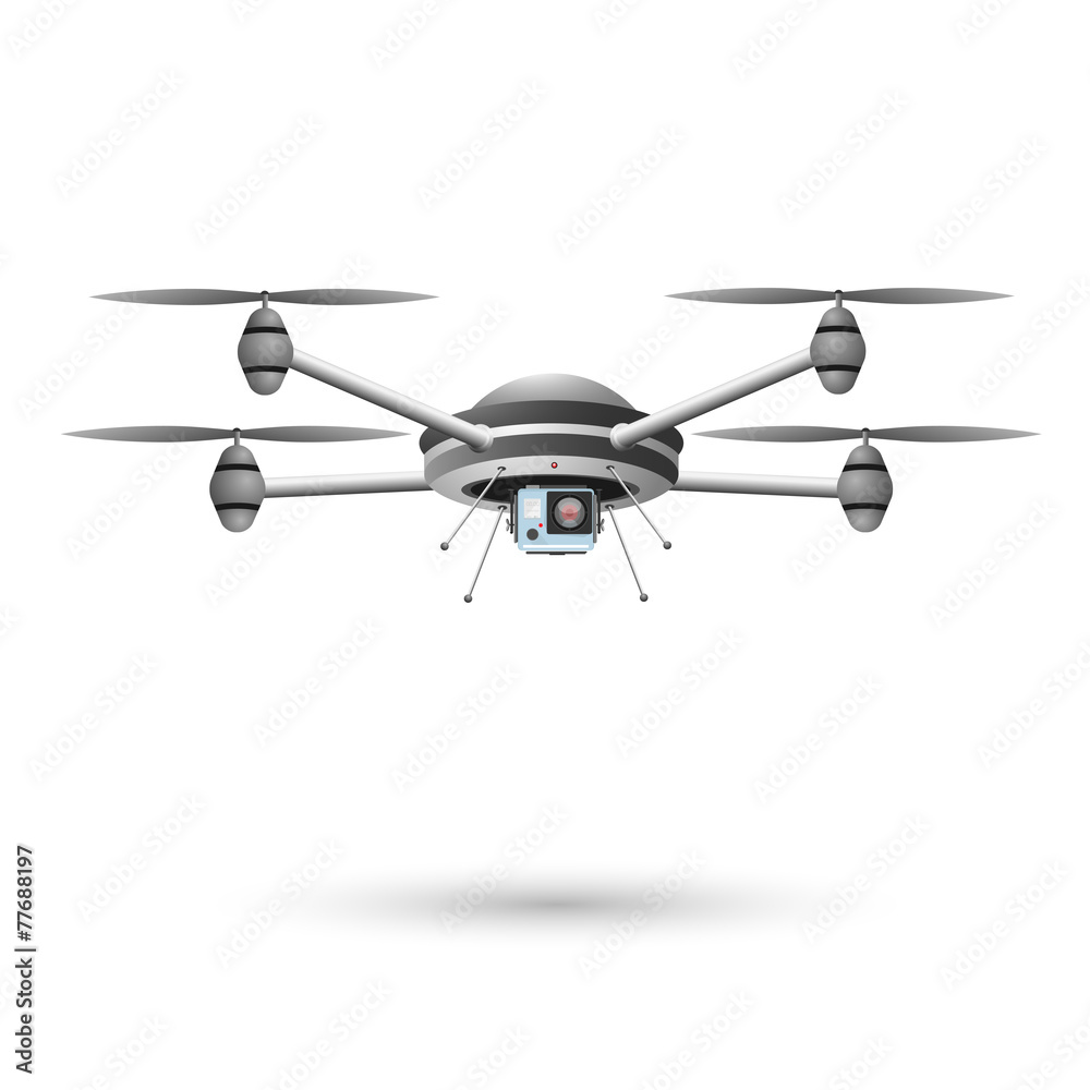 Drone with Camera. 3d design vector Drone with Camera. 3d design vector