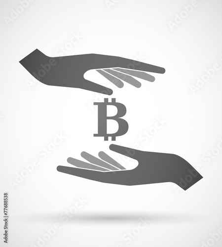 Hands protecting or giving a currency sign