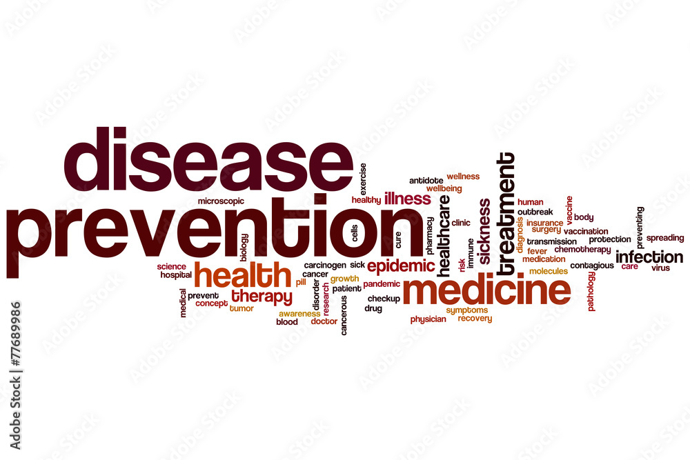Disease prevention word cloud