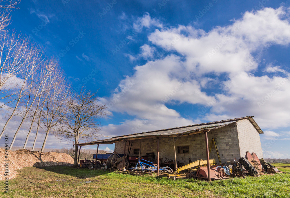 Shed for farm implements Shed for farm implements