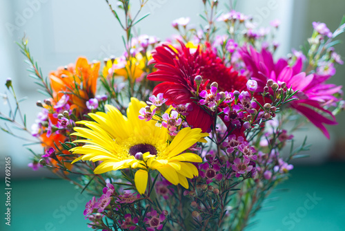 Bouquet of gerberas in a vase