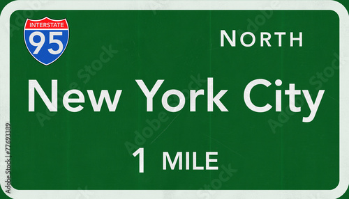 New York City Interstate Highway Sign