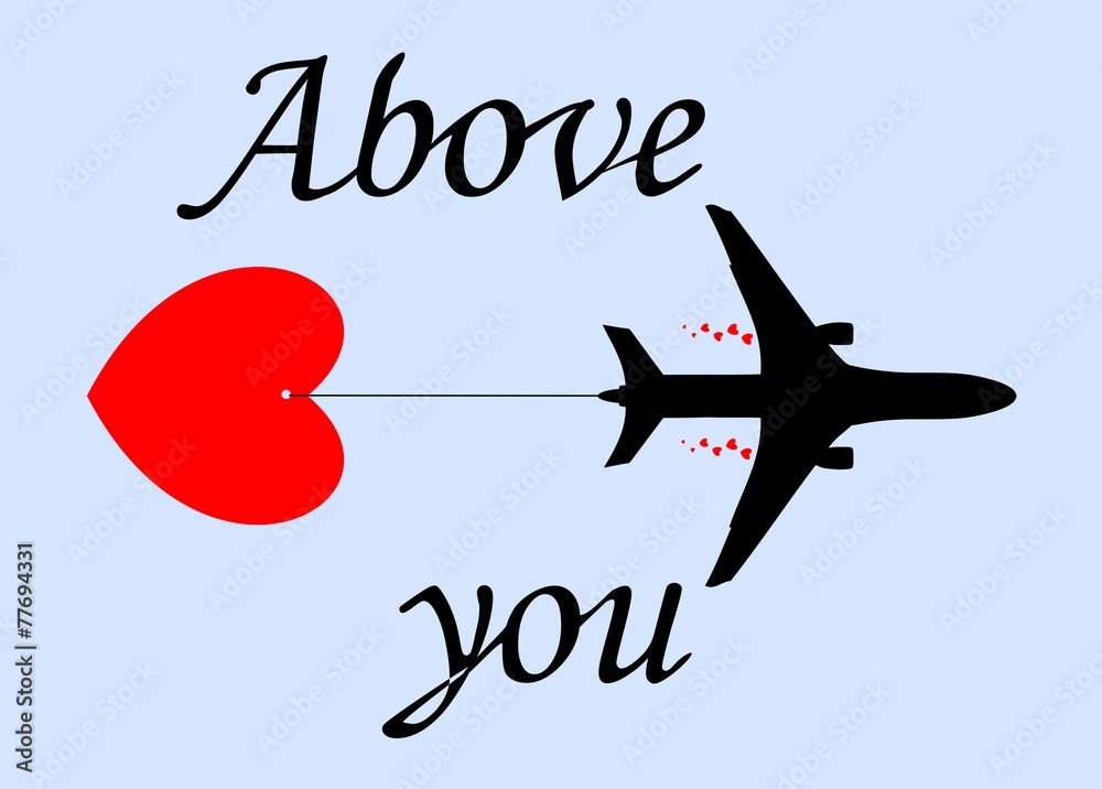 Airplane and heart