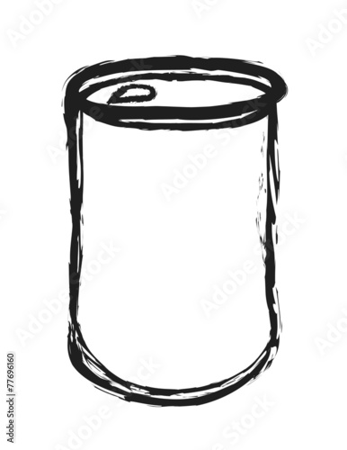 doodle aluminum cans   illustration design element