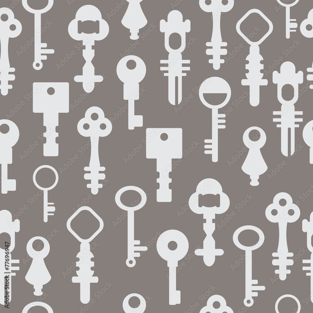 Pattern retro keys vector