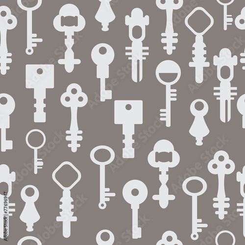 Pattern retro keys vector