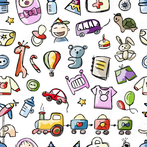 Baby seamless pattern for your design