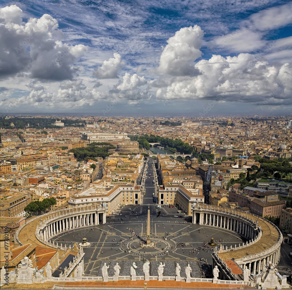 Blick vom Papspalast auf Rom