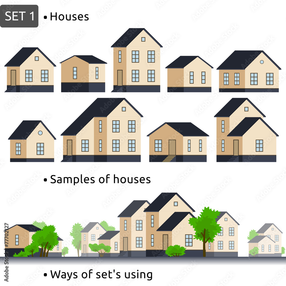 Country houses. Set 1. Country houses. Set 1.
