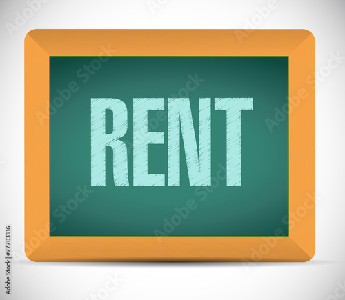 rent board sign illustration design