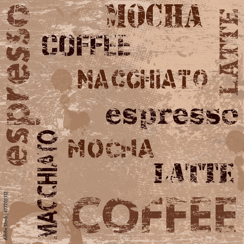 Typographic coffee poster