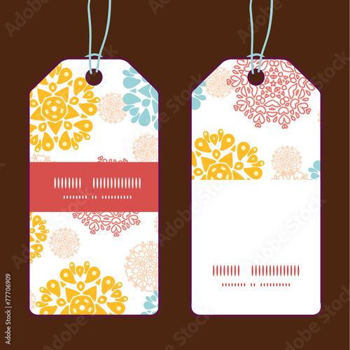 Vector abstract decorative circles stars vertical stripe frame