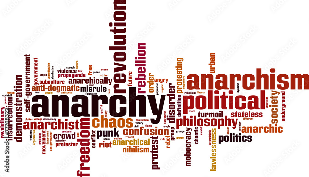 Anarchy word cloud concept. Vector illustration Anarchy word cloud concept. Vector illustration