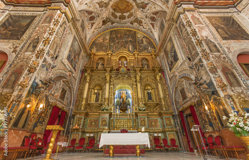Seville - presbytery of church Basilica del Maria Auxiliadora. © Renáta Sedmáková