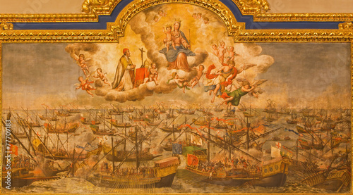 Seville - The paint of Battle of Lepanto from 7. 10. 1571 photo