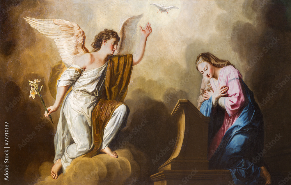 Obraz premium Wiedeń - Malowanie Zwiastowania w prezbiterium kościoła Salezjańskiego