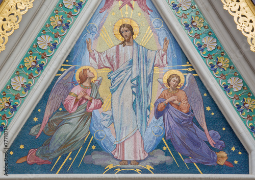 Vienna - mosaic of Jesu Christ with the angels