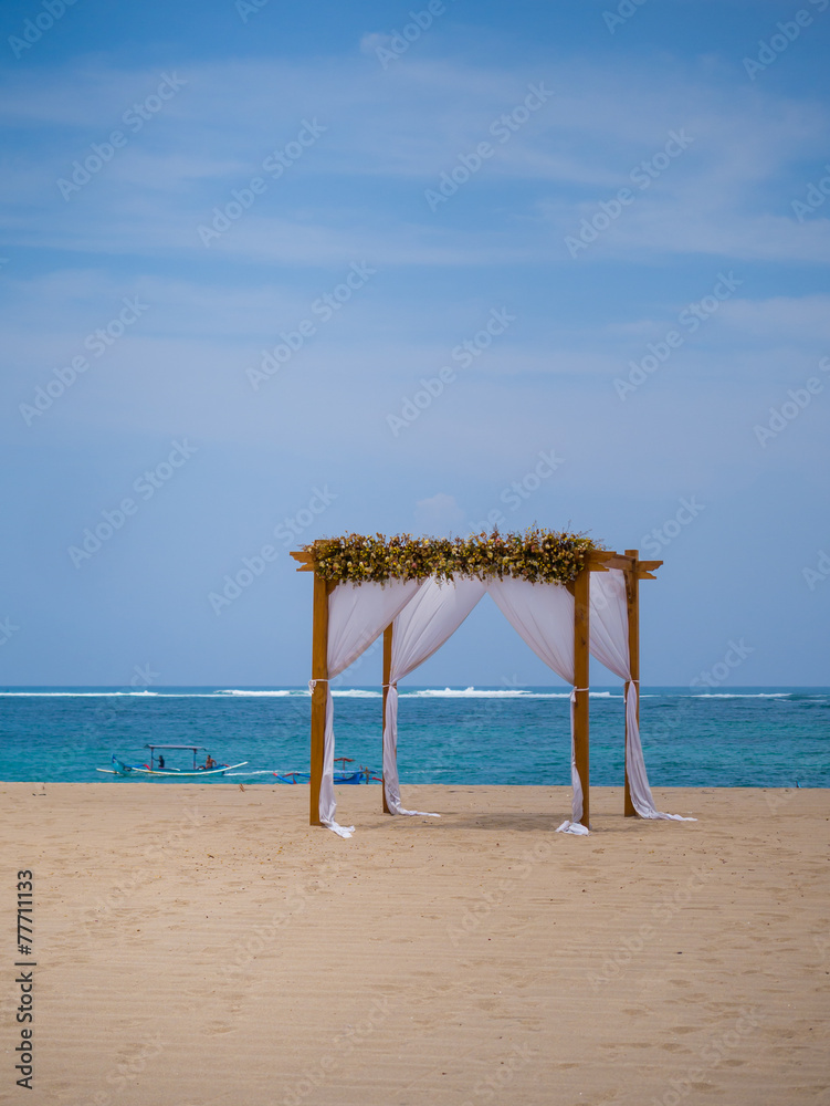 Canopy on the beach in Bali Canopy on the beach in Bali