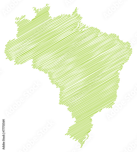 Landkarte *** scribbled Brasilien