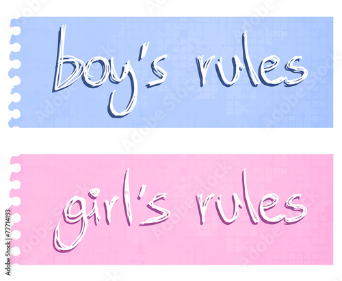 Girl and boy rules