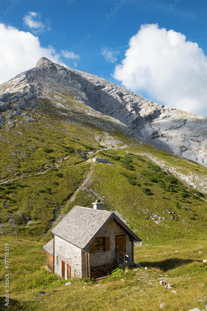 Alps - ascent on the Watzmann peak and little chalet - Germany