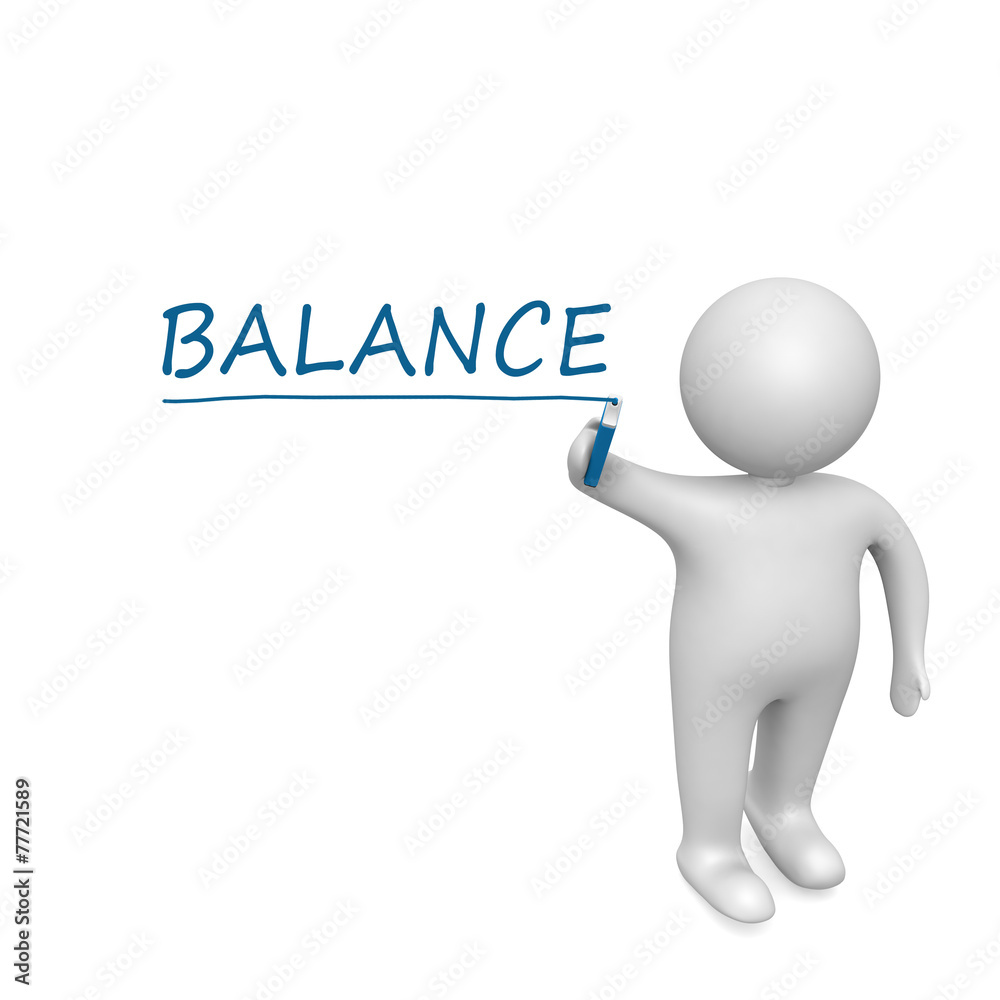 Balance drawn by a white man Balance drawn by a white man