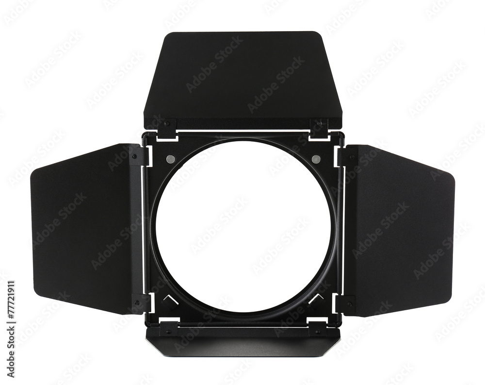 Obraz premium Barn Door for camera flash isolated on white