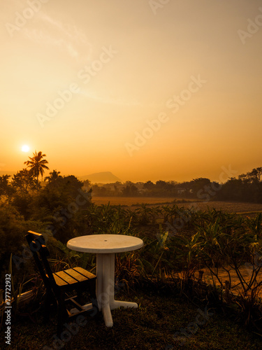 Morning Place with chair and table