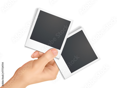 3d hand holding a photo