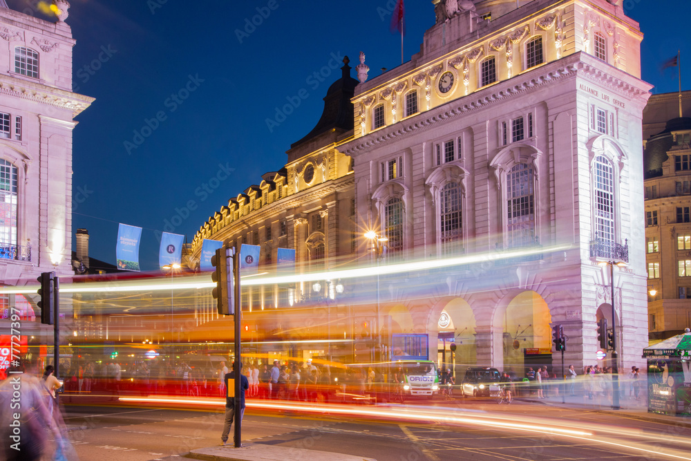  LONDON, UK - AUGUST 22, 2014: Piccadilly Circus in night. 