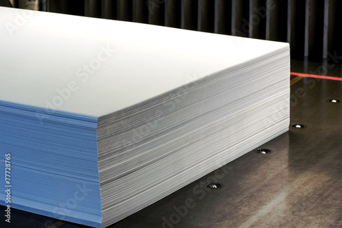 Close up Ream of Empty White Papers
